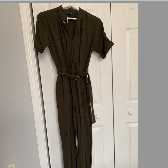Zara long belted jumpsuit - Picture 2 of 5